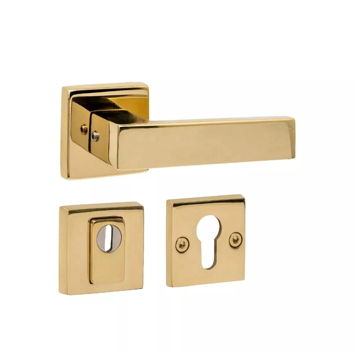 Set Achterdeurbeslag Vierkant