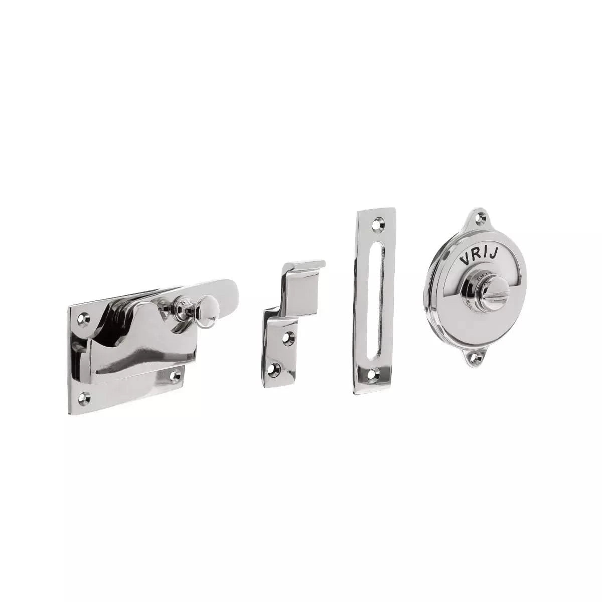 Intersteel WC-overslag met Tekst Vrij / Bezet Chroom