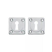 Intersteel | Rozet sleutelgat schroefgat set | Vierkant | Chroom Mat