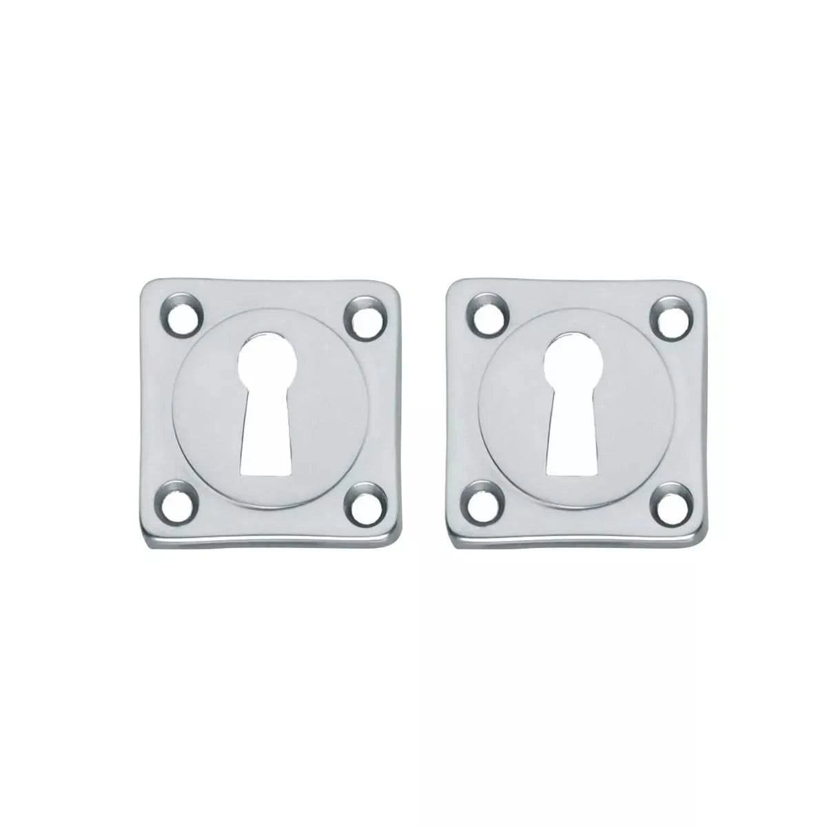 Intersteel | Rozet sleutelgat schroefgat set | Vierkant | Chroom Mat