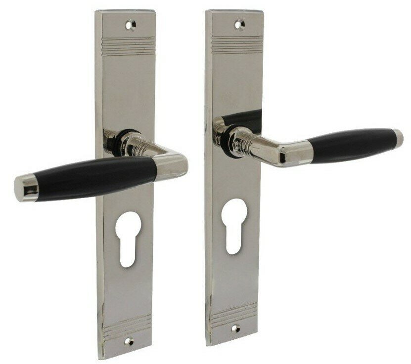 Intersteel Deurkruk Ton Basic met Schild Groef 235X43X5mm Mat Nikkel