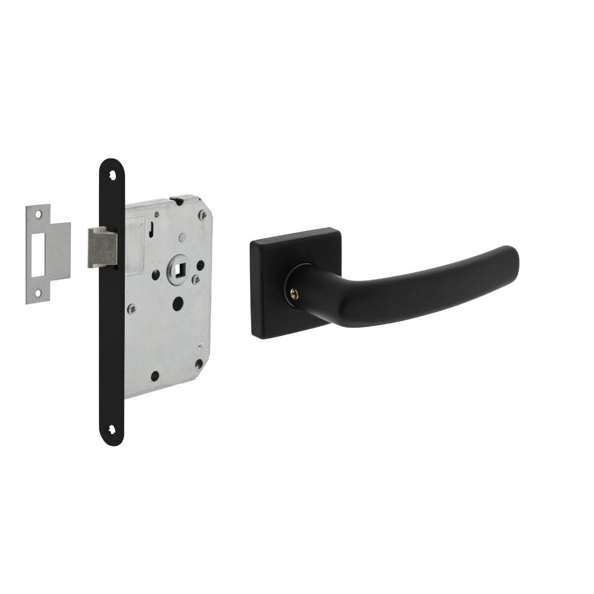 Intersteel Deurbeslag Set Loopslot Zwart Met Broome Denham Zwart