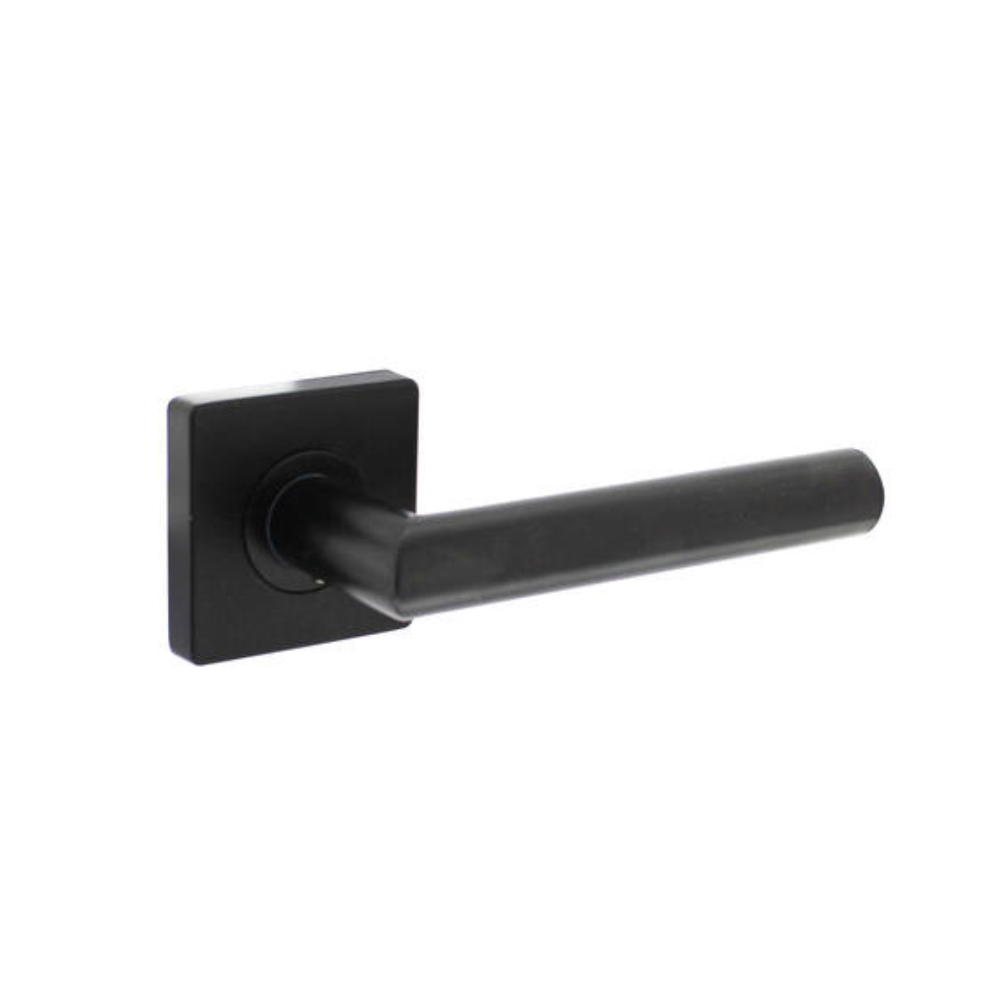Intersteel Deurkruk Bastian op Vierkant rozet 55X55X10mm zwart