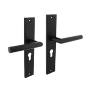 Intersteel Deurkruk Bastian op schild 245×45 mm profielcilindergat 55 mm mat zwart