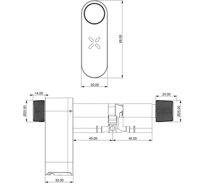 Black X Smart Lock – bediening via de BLACK X-app op een smartphone