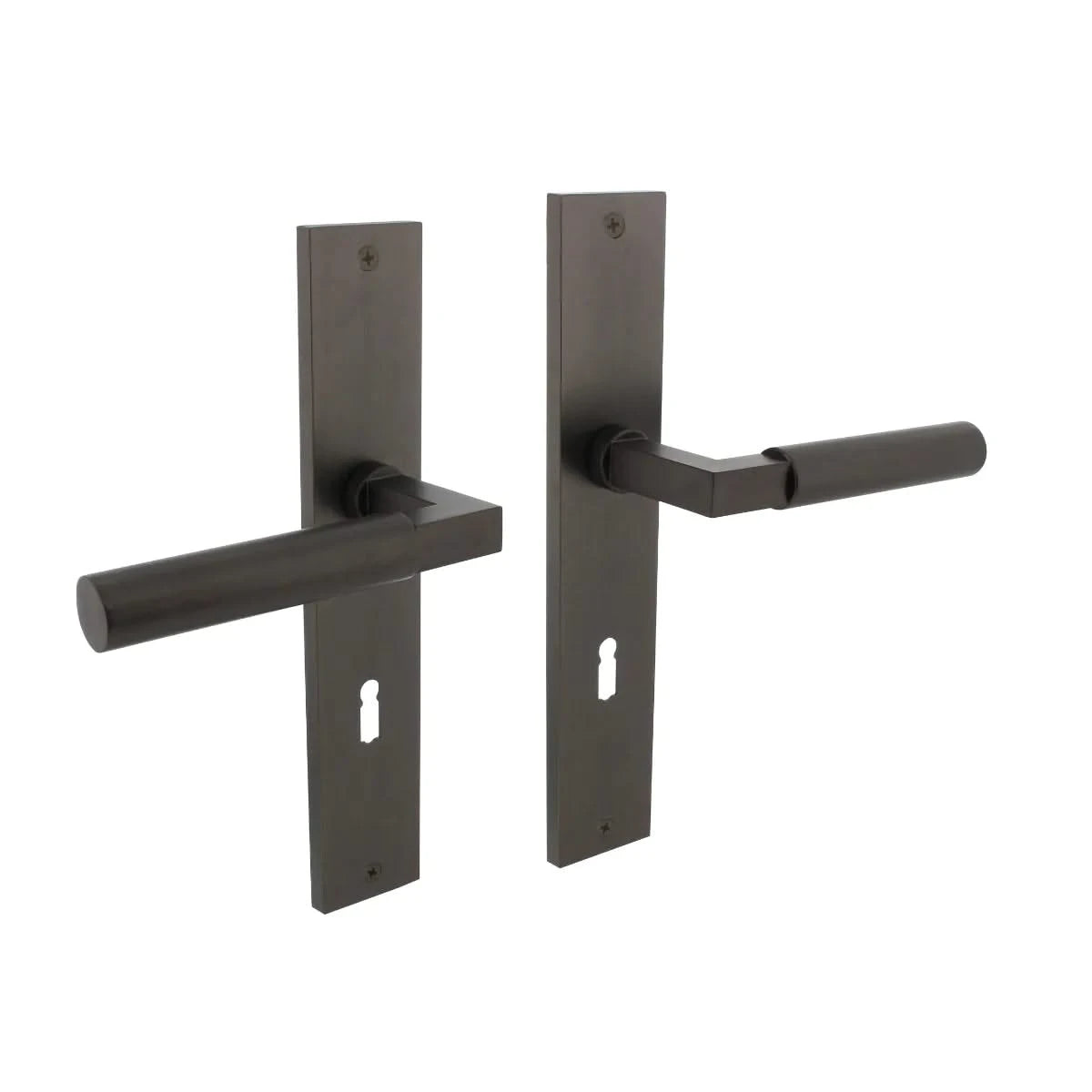 Intersteel Deurkruk Bau-Stil op schild 245×45 mm sleutelgat 56 mm antracietgrijs