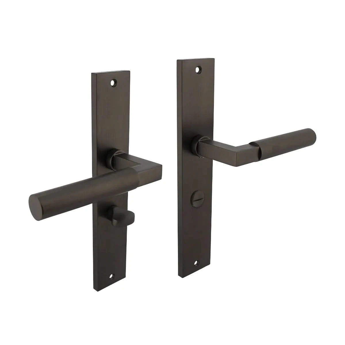 Intersteel Deurkruk Bau-Stil op schild 245×45 mm WC63/8 mm antracietgrijs