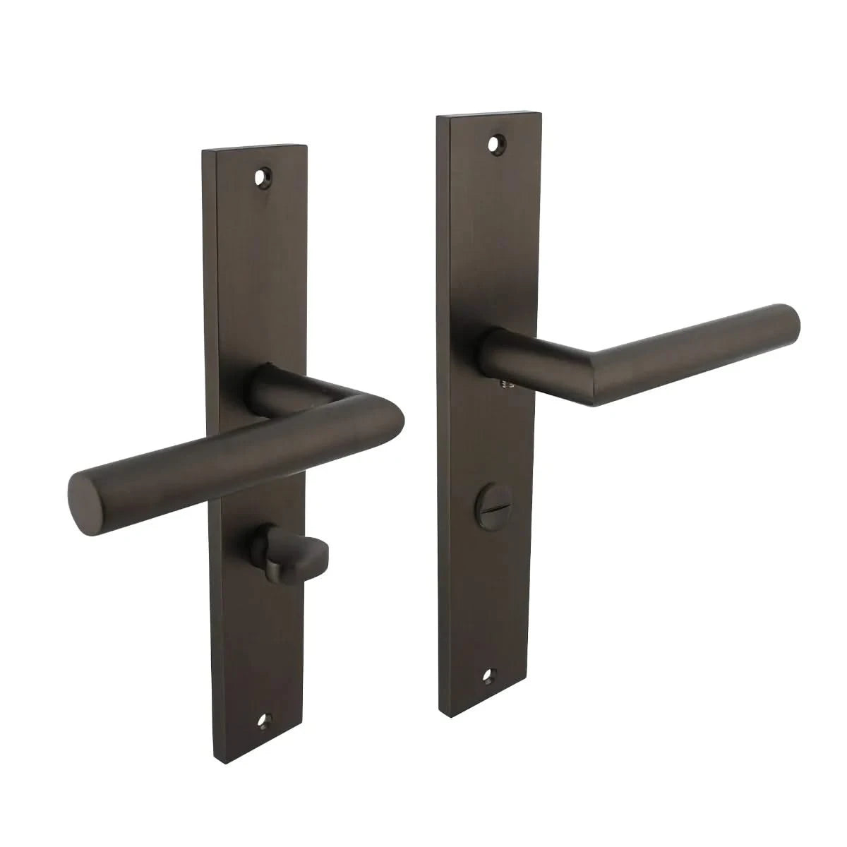 Intersteel Deurkruk Bastian op schild 245×45 mm WC63/8 mm antracietgrijs