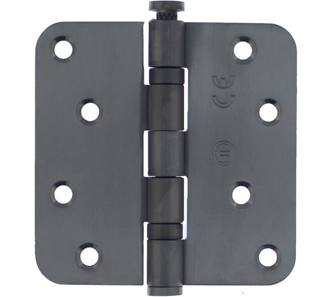 Intersteel Kogellagerscharnier 89 x 89 mm met ronde hoek PVD antraciet