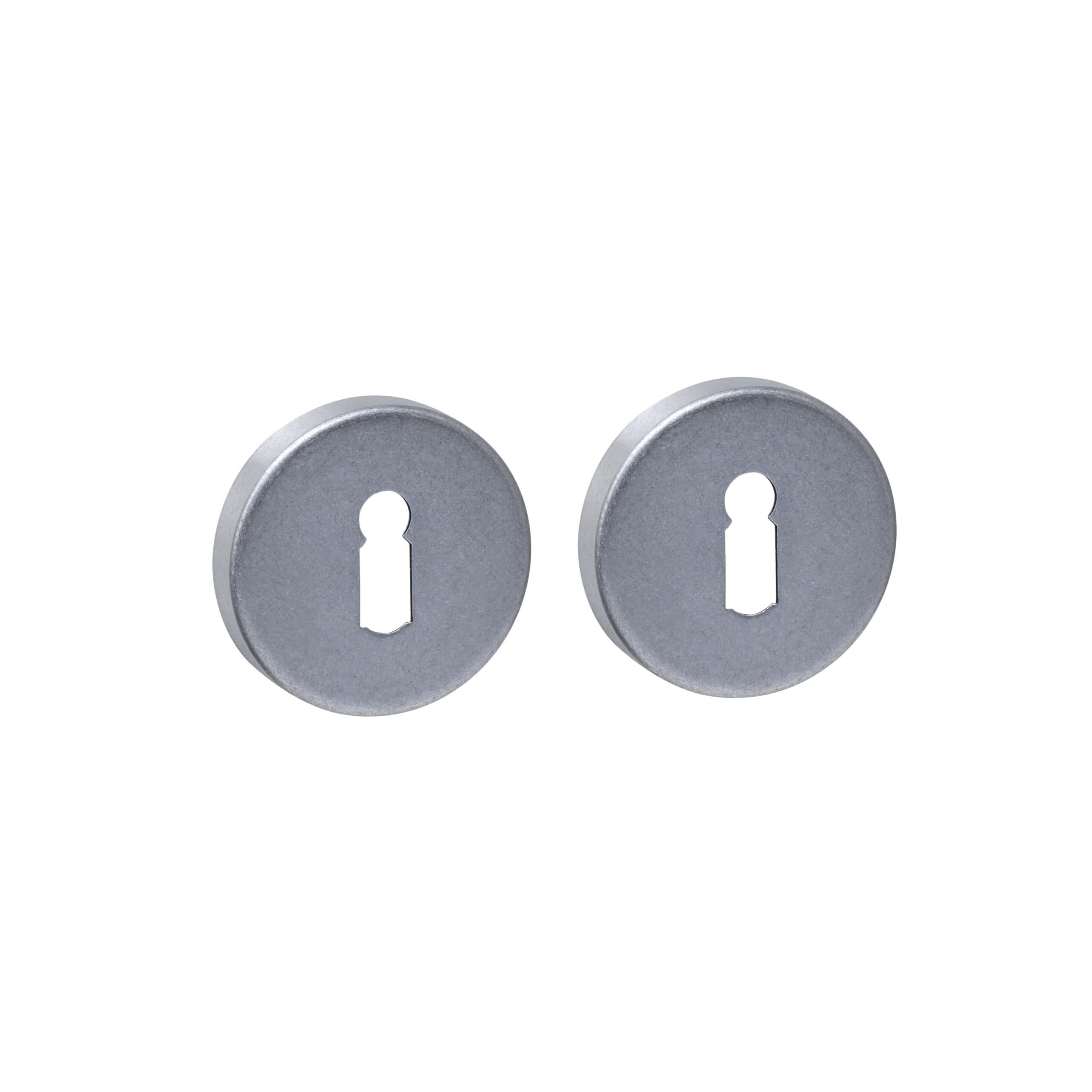 Intersteel Rozet Sleutelgat Rond Verdekt RVS Getrommeld