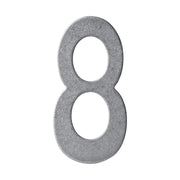 Huisnummer 8 150mm RVS Getrommeld