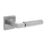 Intersteel deurkruk 0378 Bau-Stil vierkant rozet RVS – vooraanzicht