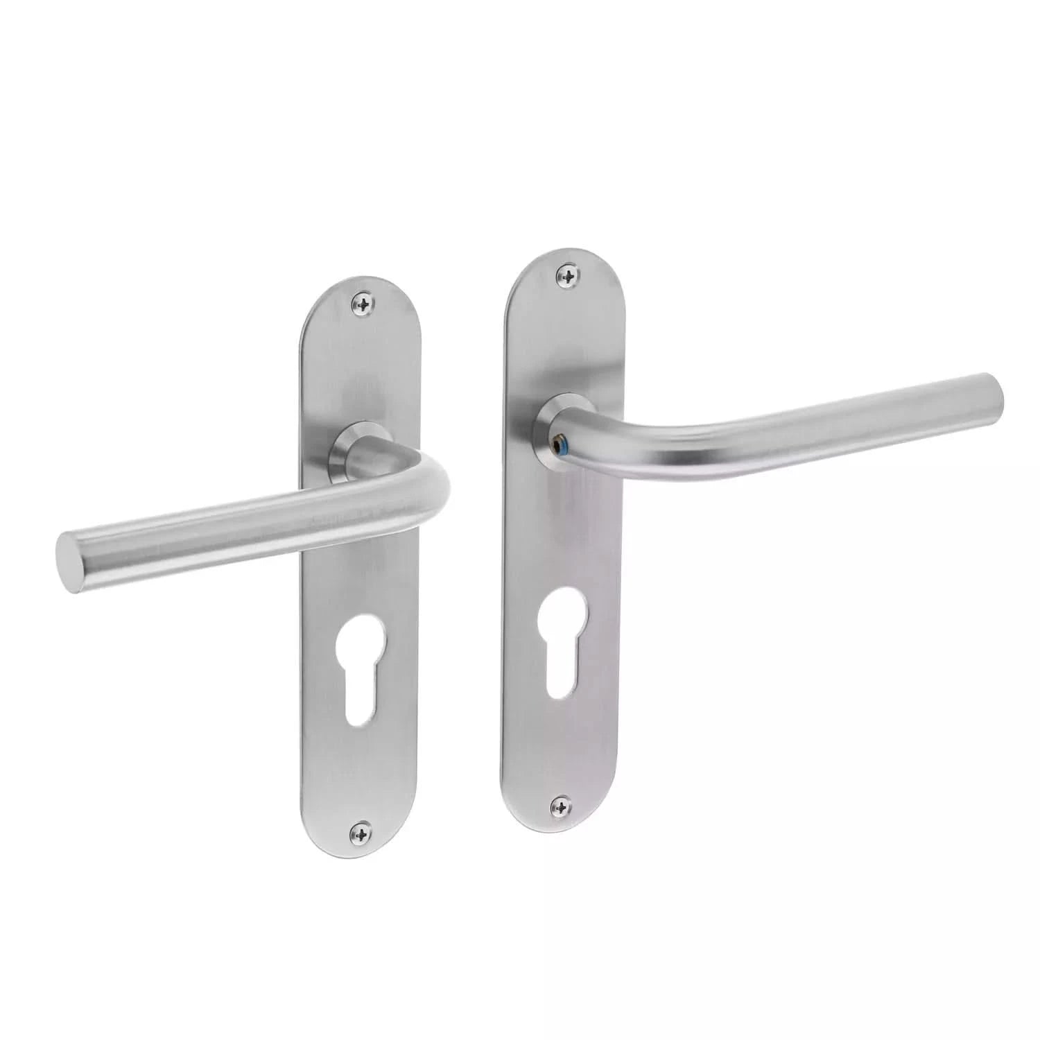 Deurkruk Recht op Schild Ovaal PC55 RVS