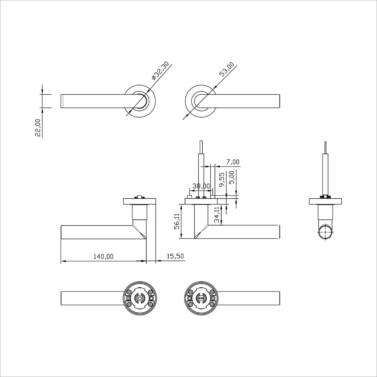 Intersteel Deurkruk Sicura detail
