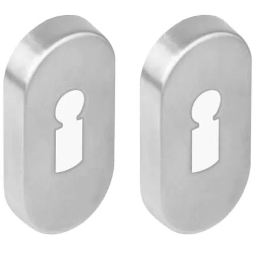 Intersteel | Rozet sleutelgat | 10mm | Ovaal | Verdekt | RVS Geborsteld