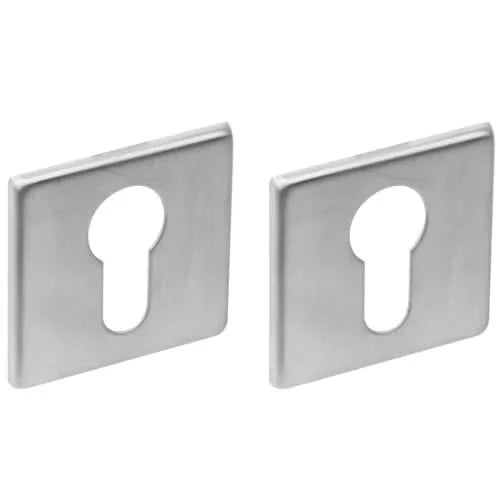 Intersteel | Rozet profielcilindergat | Vierkant | Plat | RVS Geborsteld