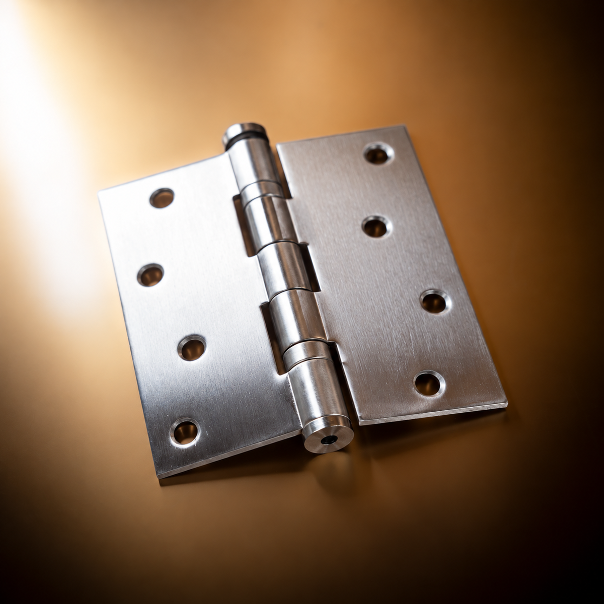 Intersteel Kogellagerscharnier 89 x 89 mm met rechte hoek RVS geborsteld