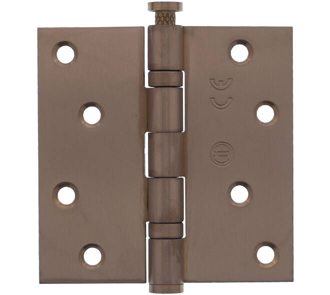 Intersteel Kogellagerscharnier 89 x 89 mm met rechte hoek PVD brons