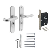 Intersteel achterdeurbeslag ovaal SKG*** aluminium F1