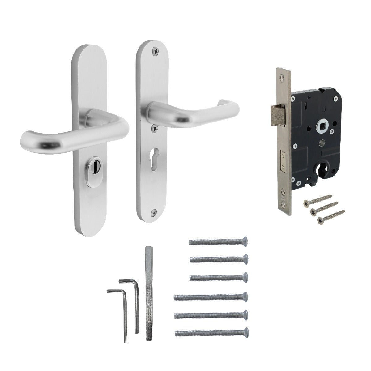 Intersteel achterdeurbeslag ovaal SKG*** aluminium F1