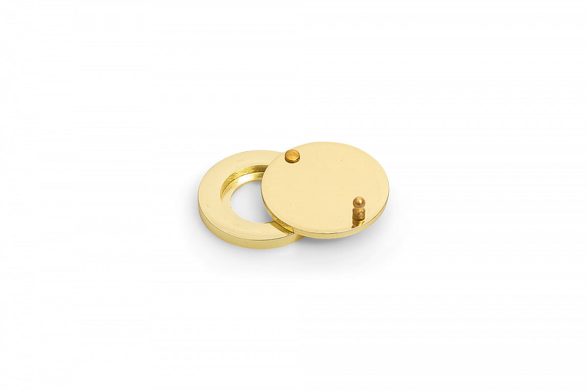 Dulimex afsluitplaatje luxe deurspion zamak messing finish