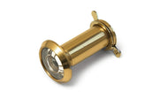 Dulimex deurspion 180 graden Ø14 mm deurdikte 36-60 mm gepolijst messing - vooraanzicht