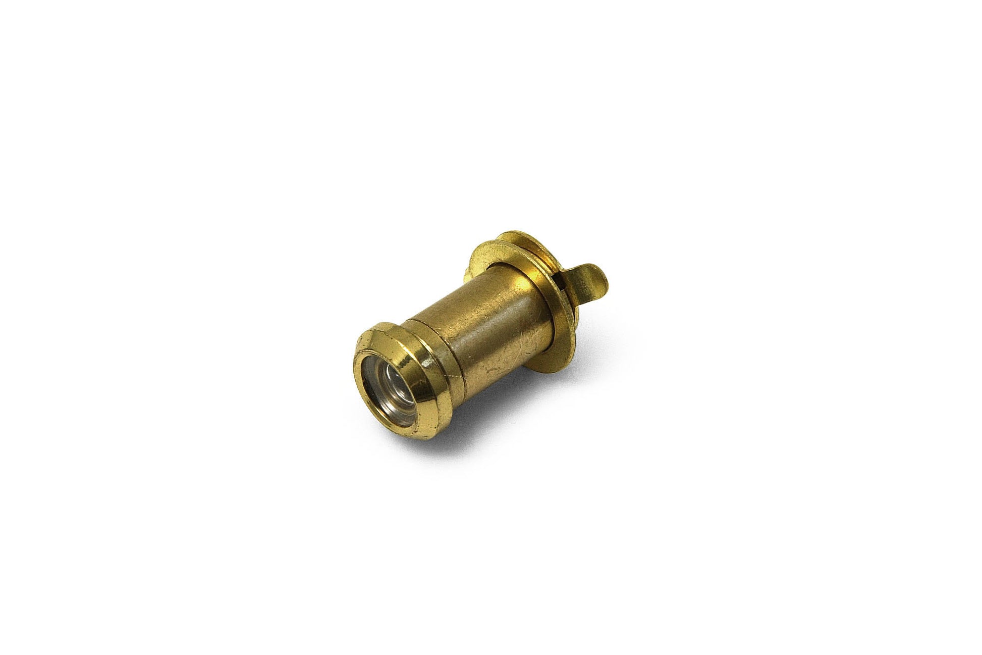 Dulimex deurspion 160 graden Ø12 mm deurdikte 18-30 mm gepolijst messing - vooraanzicht