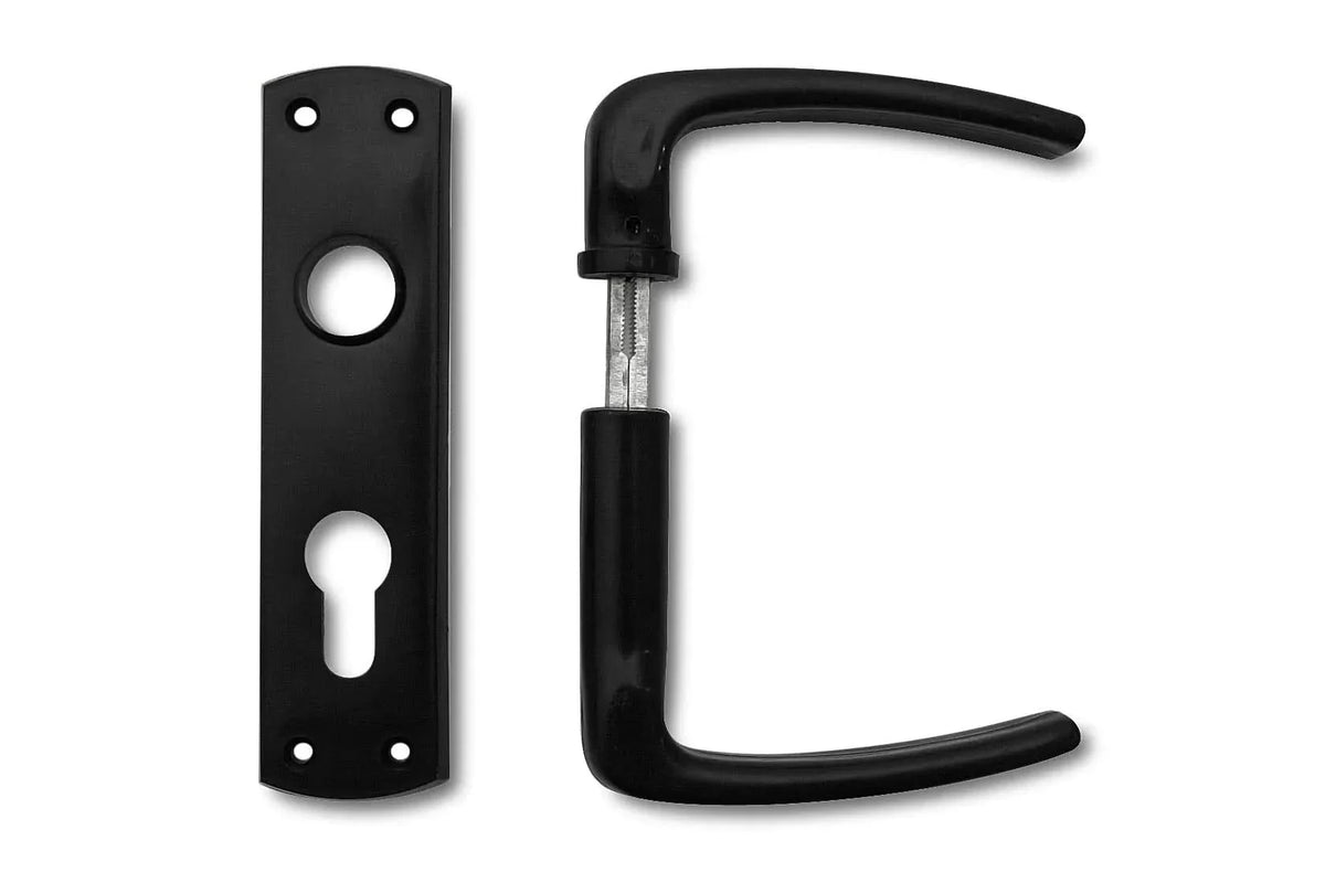 Dulimex DX poortslot UKS DS PZ 55/65 technische tekening met doornmaat 60 mm en maatvoering