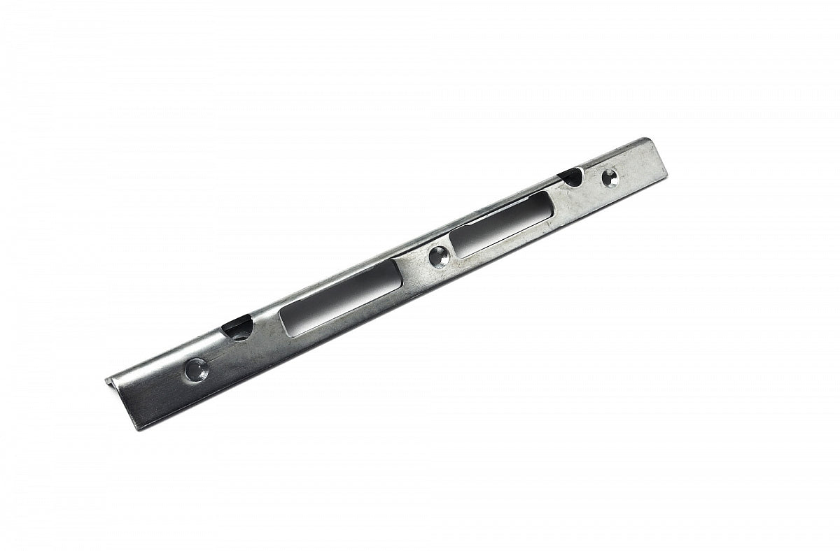 Dulimex hoeksluitplaat 300x20x25x3 mm verchroomd staal vooraanzicht