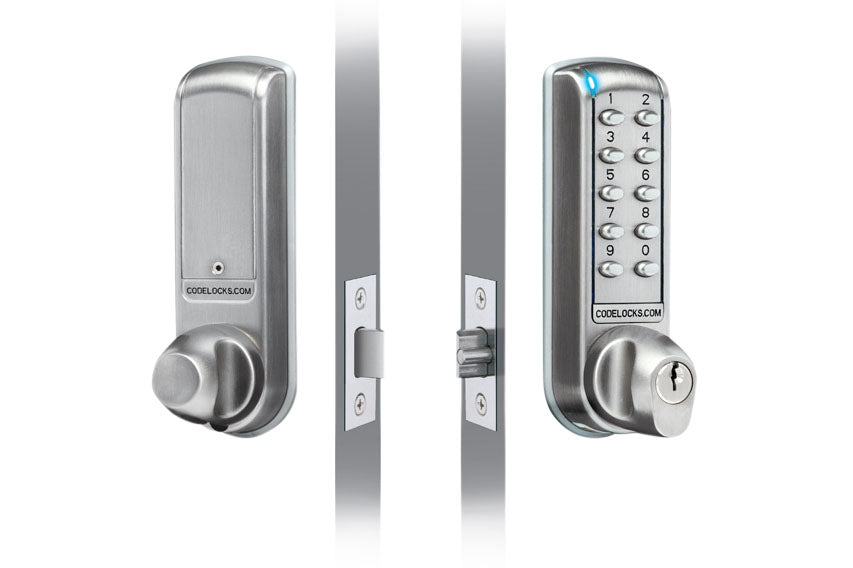 Dulimex KNSV-6010 PVD elektronisch codeslot geborsteld staal – vooraanzicht