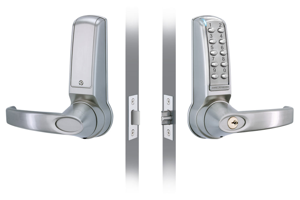 Dulimex KNSV-6020 PVD elektronisch codeslot geborsteld staal – vooraanzicht