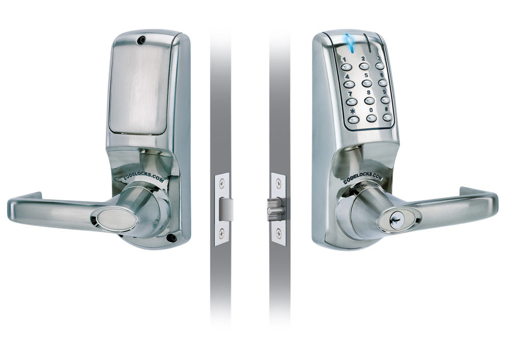 Dulimex KNSV-7020 PVD elektronisch codeslot geborsteld staal – vooraanzicht