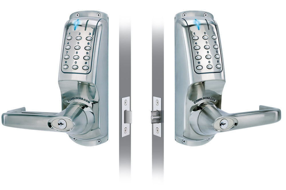 Dulimex KNSV-7030 PVD elektronisch codeslot geborsteld staal – vooraanzicht