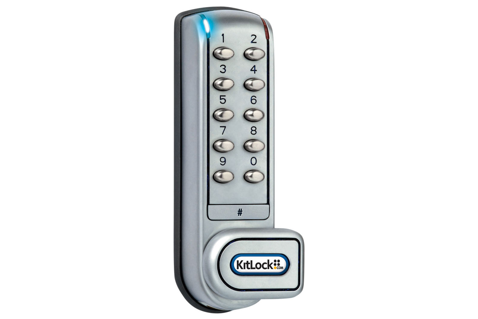 Dulimex EPS 1200 pincodeslot verticaal zilver – vooraanzicht