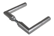 Dulimex deurkrukset type 374 zwaar L-model aluminium F1 vooraanzicht