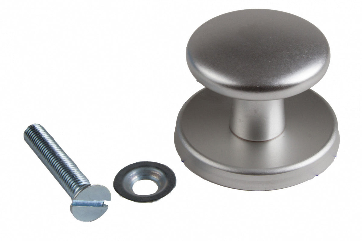 Dulimex voordeurknop type 160/60 aluminium F1 vooraanzicht