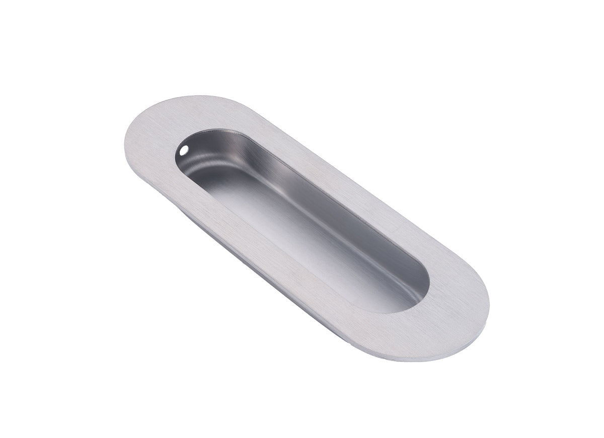 DX schuifdeurkom ovaal 120x40mm RVS geborsteld - Dulimex