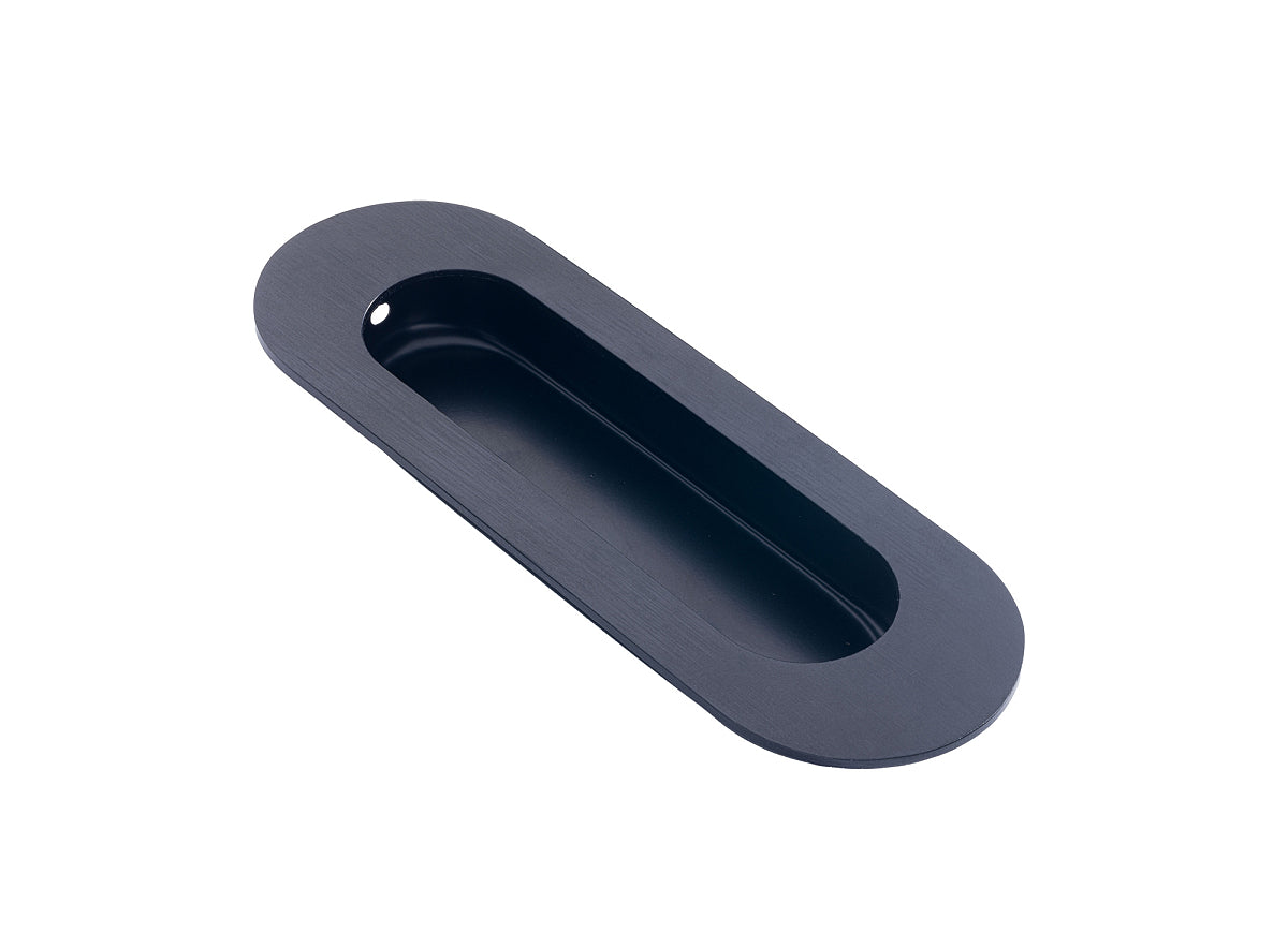 DX schuifdeurkom ovaal 120x40mm RVS zwart - Dulimex
