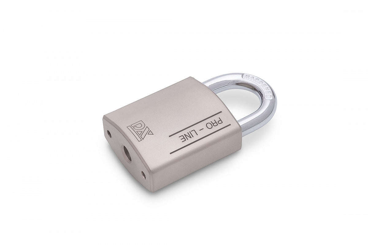 Dulimex DX PRO-line hangslot 40 mm met open beugel in zilver, vooraanzicht