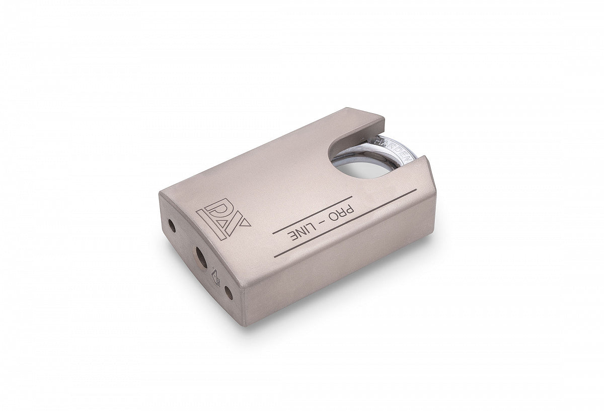 Dulimex DX PRO-line hangslot 50 mm SKG* met gesloten beugel in zilver, vooraanzicht