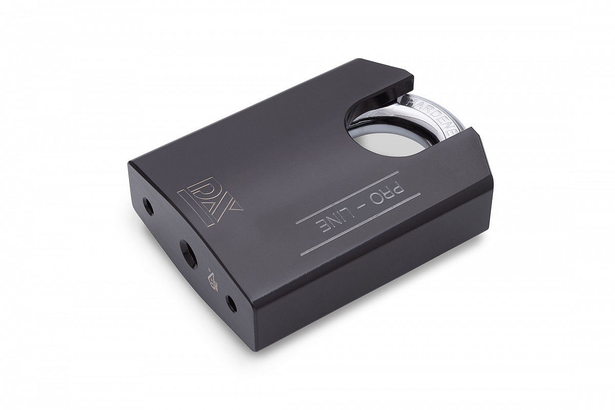 Dulimex DX PRO-line hangslot 70 mm SKG** met gesloten beugel in zwart, vooraanzicht