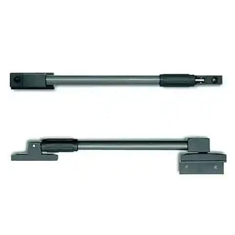 DX – Telescopische raamuitzetter – naar binnen- en buitendraaiend – 325 – 445 min-max – zilver-antraciet