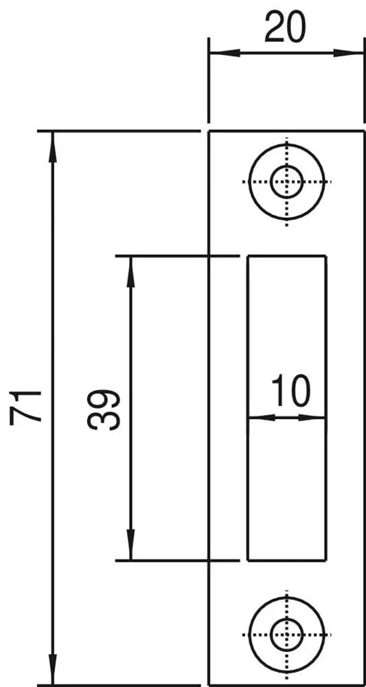 Nemef Sluitplaat Verzinkt p1256/12 - Deurbeslag-expert