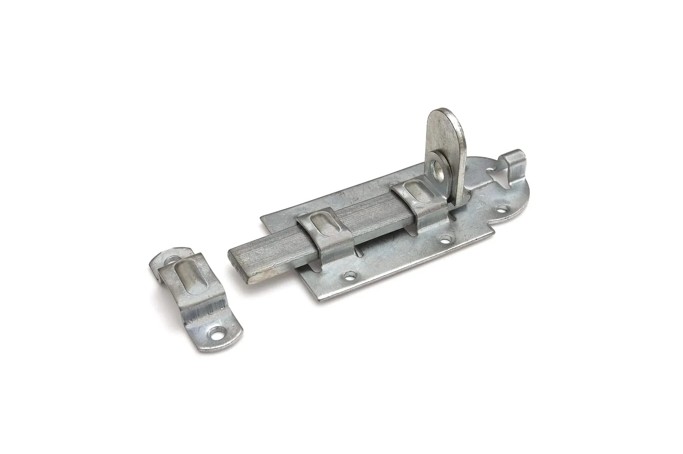 Dulimex DX hangslotrolschuif vlak 180 mm in staal verzinkt, vooraanzicht