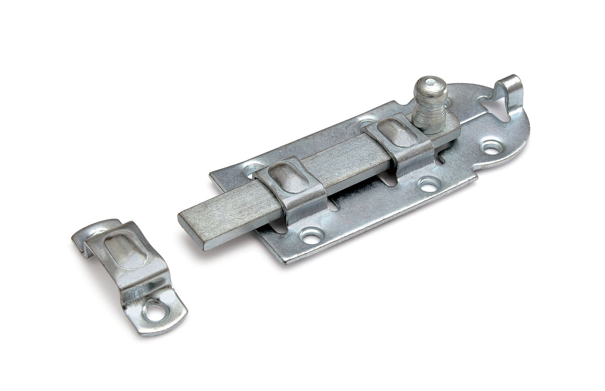 DX rolschuif vlak 120 mm verzinkt staal, vooraanzicht