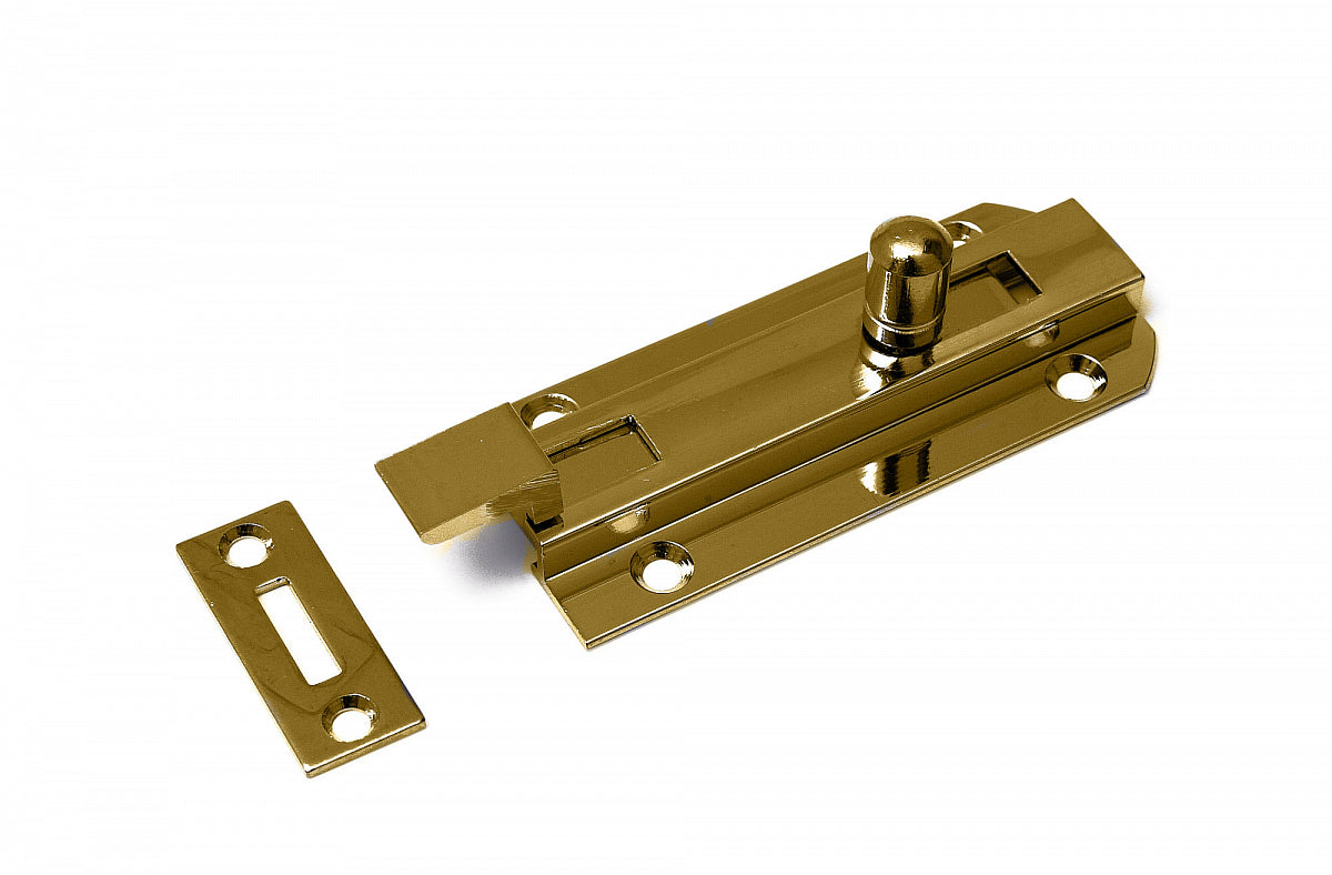Dulimex profielschuif met bocht 35x60 mm messing gepolijst, schuin vooraanzicht