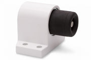 Dulimex Robusto deurstopper vloermodel wit RAL 9016 met zwarte stootbuffer, vooraanzicht