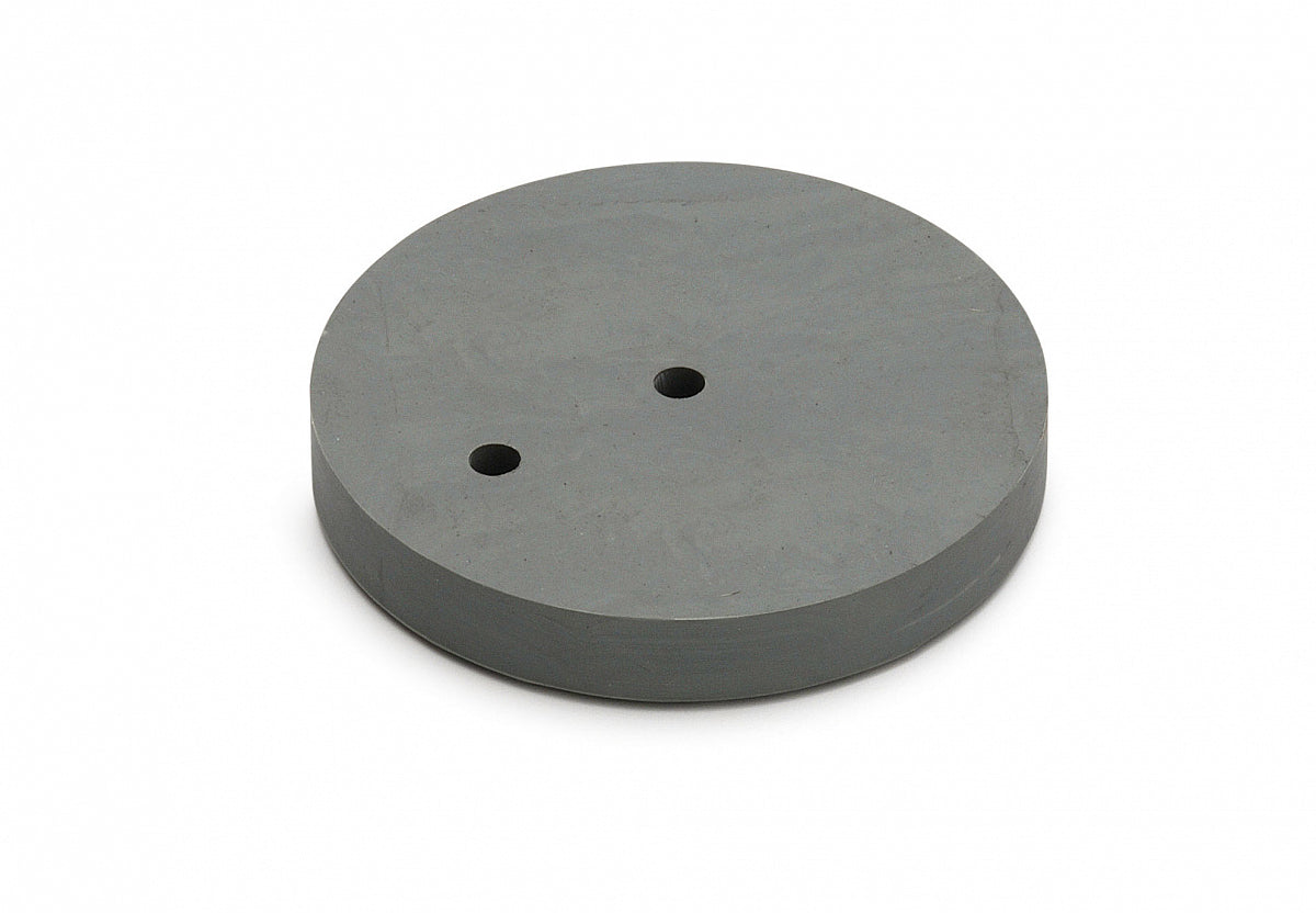 Dulimex rubber onderlegger 12 x 85 mm antraciet voor deurstopper vloermodel, vooraanzicht