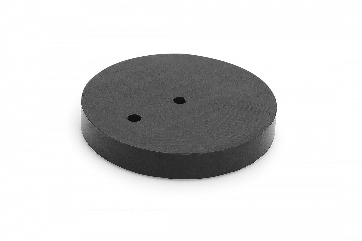 Dulimex rubber onderlegger 12 x 85 mm zwart voor deurstopper vloermodel, vooraanzicht