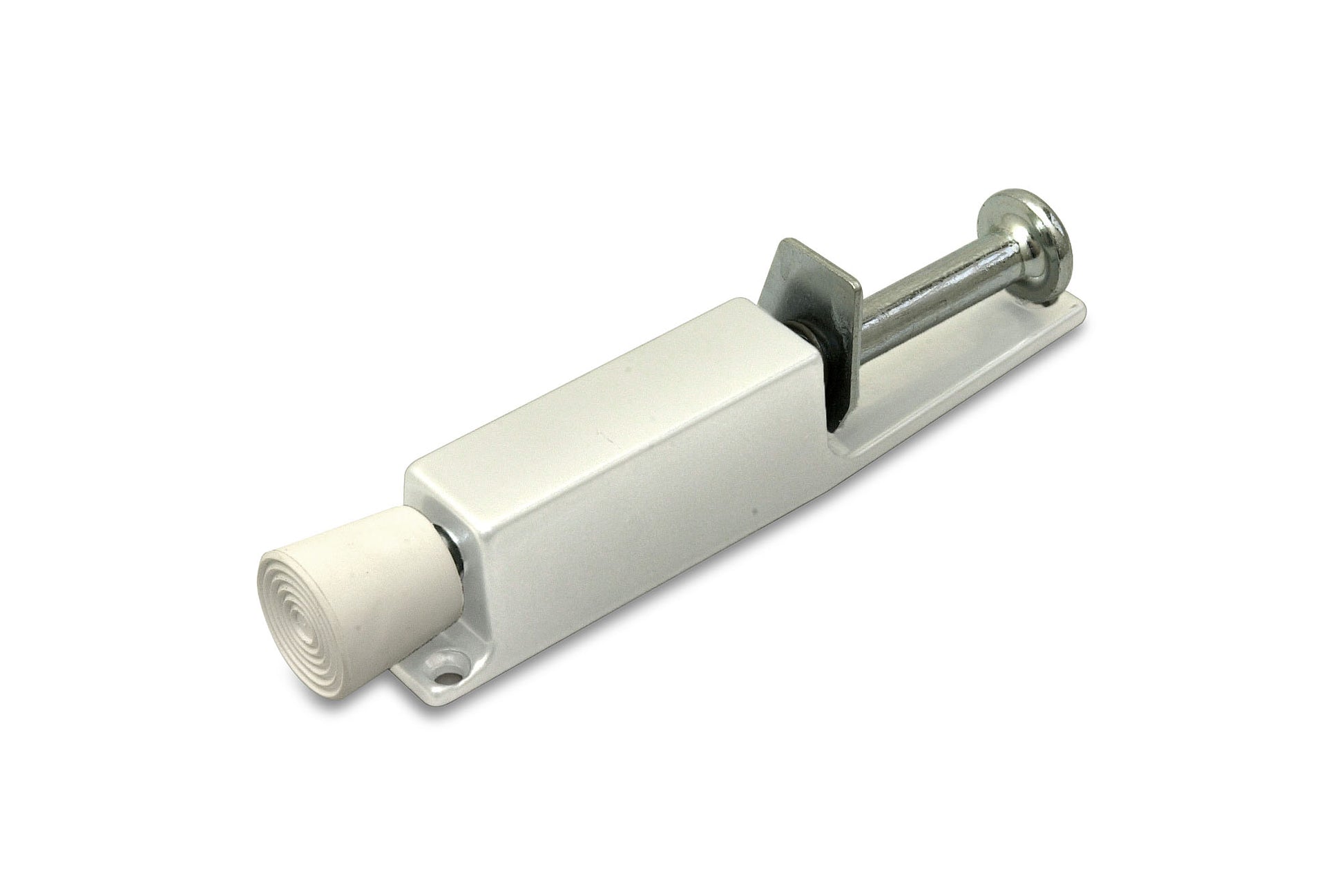 Dulimex DX deurvastzetter met voetstift 25x120 mm in wit – vooraanzicht